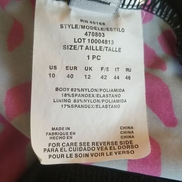 INC Internationals Concepts Animal Print One Piece Swimsuit SZ 10 - Picture 7 of 8